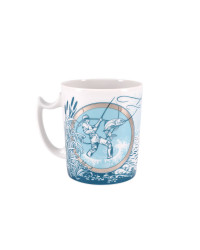 LOMONOSOV IMPERIAL PORCELAIN COVERED STEEP MUG AND SAUCER MEN'S WORLD FISHING 380 ml 12.6 oz