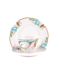 LOMONOSOV IMPERIAL PORCELAIN TEACUP TRIO SPRING AROMA 230 ML/7.8 OZ