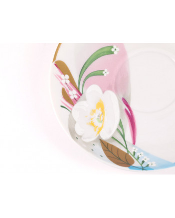 LOMONOSOV IMPERIAL PORCELAIN TEACUP TRIO SPRING AROMA 230 ML/7.8 OZ
