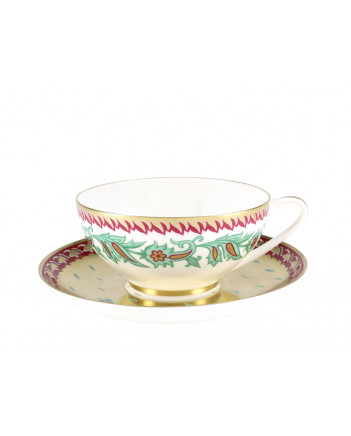 LOMONOSOV IMPERIAL BONE CHINA PORCELAIN TEA SET SERVICE ORIENTAL FLOWER DOME 20 items