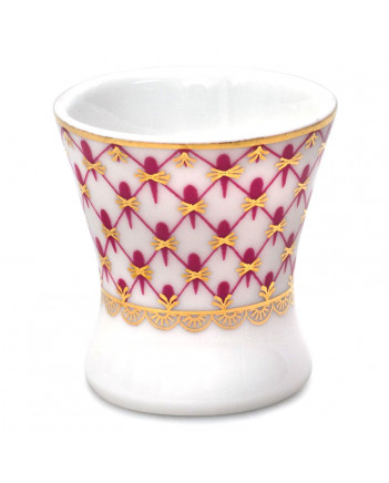 LOMONOSOV IMPERIAL PORCELAIN EGG HOLDER STAND CUP RED NET