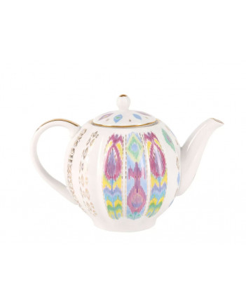 LOMONOSOV IMPERIAL PORCELAIN TEA SET SERVICE TULIP PEACOCK FEATHER 14 items