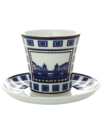 LOMONOSOV IMPERIAL PORCELAIN COFFEE LATTE HOT CHOCOLATE MUG LOMONOSOV BRIDGE 360 ml/12.2 fl.oz