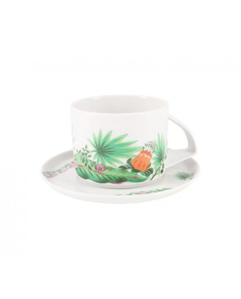 LOMONOSOV IMPERIAL PORCELAIN TEA SET SERVICE JUNGLE 14 items