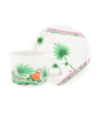 LOMONOSOV IMPERIAL PORCELAIN TEACUP AND SAUCER JUNGLE 295 ml 10 oz