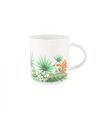LOMONOSOV IMPERIAL PORCELAIN COFFEE LATTE HOT CHOCOLATE MUG JUNGLE 370 ml 12.5 oz