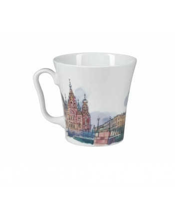 LOMONOSOV IMPERIAL PORCELAIN COFFEE LATTE HOT CHOCOLATE MUG MALO-KONYUSHENNIY BRIDGE 360 ml/12.2 fl.oz