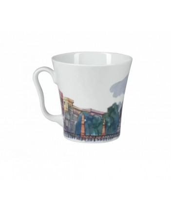 LOMONOSOV IMPERIAL PORCELAIN COFFEE LATTE HOT CHOCOLATE MUG KRASNOFLOTSKIY BRIDGE 360 ml/12.2 fl.oz