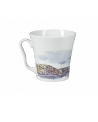 LOMONOSOV IMPERIAL PORCELAIN COFFEE LATTE HOT CHOCOLATE MUG ENGINEER BRIDGE 360 ml/12.2 fl.oz