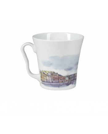 LOMONOSOV IMPERIAL PORCELAIN COFFEE LATTE HOT CHOCOLATE MUG ENGINEER BRIDGE 360 ml/12.2 fl.oz