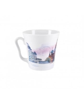 LOMONOSOV IMPERIAL PORCELAIN COFFEE LATTE HOT CHOCOLATE MUG MOSCOW RED SQUARE 360 ml/12.2 fl.oz