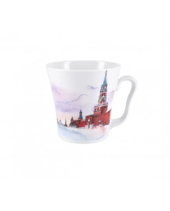 LOMONOSOV IMPERIAL PORCELAIN COFFEE LATTE HOT CHOCOLATE MUG MOSCOW RED SQUARE 360 ml/12.2 fl.oz