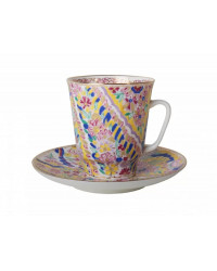 LOMONOSOV IMPERIAL BONE CHINA RARE PORCELAIN ESPRESSO CUP MAY BRIGHT PATTERNS 165 ml/5.6 fl.oz