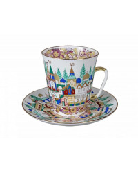 LOMONOSOV IMPERIAL BONE CHINA RARE PORCELAIN ESPRESSO CUP MAY ANCIENT RUSSIA 165 ml/5.6 fl.oz