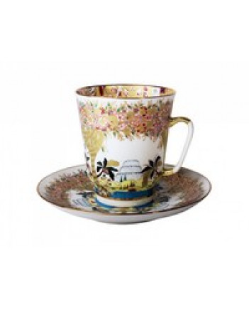 LOMONOSOV IMPERIAL BONE CHINA RARE PORCELAIN ESPRESSO CUP MAY SPRING TREES 165 ml/5.6 fl.oz