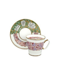 LOMONOSOV IMPERIAL BONE CHINA RARE PORCELAIN ESPRESSO CUP BLACK COFFEE TENDER WREATH 80 ml/2.7 fl.oz