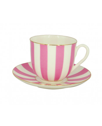 LOMONOSOV IMPERIAL BONE CHINA PORCELAIN ESPRESSO CUP YES AND NO PINK 180 ml 6.1 fl.oz