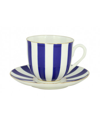 LOMONOSOV IMPERIAL BONE CHINA PORCELAIN ESPRESSO CUP YES AND NO COBALT BLUE 180 ml 6.1 fl.oz