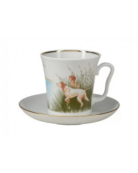 LOMONOSOV IMPERIAL PORCELAIN COFFEE LATTE HOT CHOCOLATE MUG DUCKS 360 ml/12.2 fl.oz