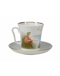 LOMONOSOV IMPERIAL PORCELAIN COFFEE LATTE HOT CHOCOLATE MUG DUCKS 360 ml/12.2 fl.oz