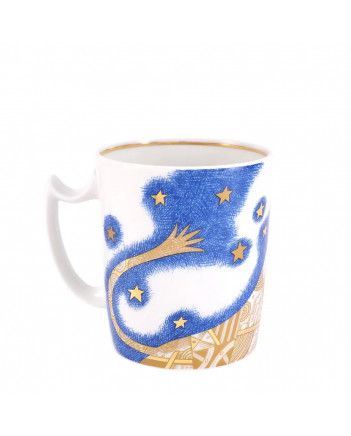 LOMONOSOV IMPERIAL PORCELAIN COVERED STEEP MUG AND SAUCER ZODIAC OX 2021 YEAR 380 ml 12.6 oz 