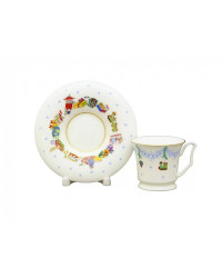 LOMONOSOV IMPERIAL BONE CHINA PORCELAIN ESPRESSO CUP YULIA  NEW YEAR TREE 145 ml/4.9 fl.oz