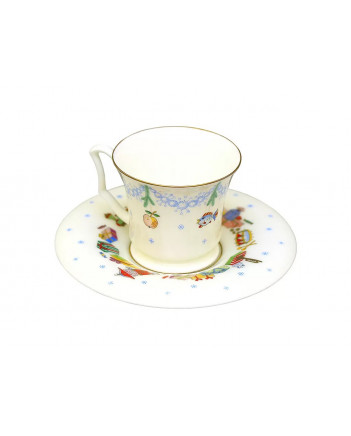 LOMONOSOV IMPERIAL BONE CHINA PORCELAIN ESPRESSO CUP YULIA  NEW YEAR TREE 145 ml/4.9 fl.oz