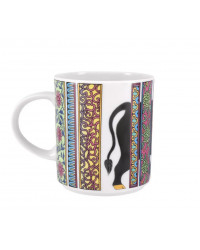 LOMONOSOV IMPERIAL PORCELAIN COFFEE LATTE HOT CHOCOLATE MUG BLACK OX BULL 370 Ml 12.5 Oz