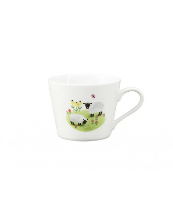 LOMONOSOV IMPERIAL PORCELAIN BABY SET 3PC: CUP, PLATE AND BOWL ON THE FARM
