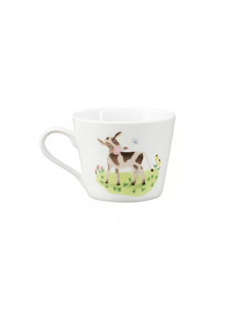 LOMONOSOV IMPERIAL PORCELAIN BABY SET 3PC: CUP, PLATE AND BOWL ON THE FARM