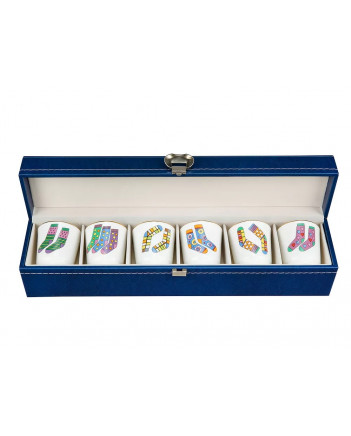 LOMONOSOV IMPERIAL PORCELAIN VODKA SHOT SET IN GIFT BOX SOCKS 