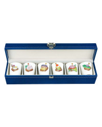 LOMONOSOV IMPERIAL PORCELAIN VODKA SHOT SET IN GIFT BOX BUFFET TABLE