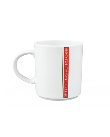 LOMONOSOV IMPERIAL PORCELAIN COFFEE LATTE HOT CHOCOLATE MUG RETRO CARS RED 370 Ml 12.5 Oz