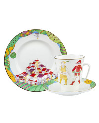 LOMONOSOV IMPERIAL BONE CHINA PORCELAIN ESPRESSO CUP SET MAY BALLET CIPOLLINO 165 ml/5.6 fl.oz