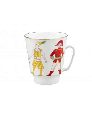 LOMONOSOV IMPERIAL BONE CHINA PORCELAIN ESPRESSO CUP SET MAY BALLET CIPOLLINO 165 ml/5.6 fl.oz
