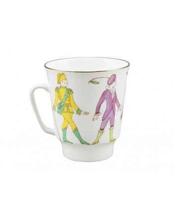 LOMONOSOV IMPERIAL BONE CHINA PORCELAIN ESPRESSO CUP SET MAY BALLET CIPOLLINO 165 ml/5.6 fl.oz