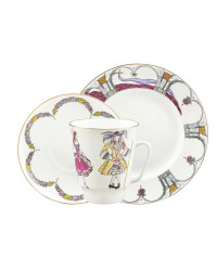 LOMONOSOV IMPERIAL BONE CHINA PORCELAIN ESPRESSO CUP SET MAY BALLET SLEEPING BEAUTY 165 ml/5.6 fl.oz