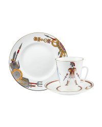 LOMONOSOV IMPERIAL BONE CHINA PORCELAIN ESPRESSO CUP SET MAY BALLET SPARTACUS 165 ml/5.6 fl.oz