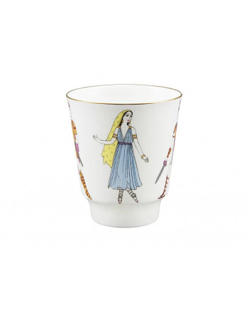 LOMONOSOV IMPERIAL BONE CHINA PORCELAIN ESPRESSO CUP SET MAY BALLET SPARTACUS 165 ml/5.6 fl.oz
