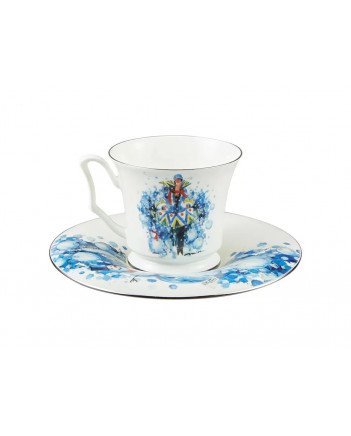 LOMONOSOV IMPERIAL BONE CHINA PORCELAIN ESPRESSO CUP YULIA WINTER 145 ml/10.1 fl.oz