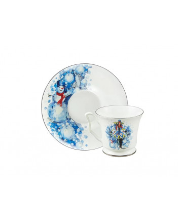 LOMONOSOV IMPERIAL BONE CHINA PORCELAIN ESPRESSO CUP YULIA WINTER 145 ml/10.1 fl.oz