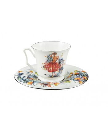 LOMONOSOV IMPERIAL BONE CHINA PORCELAIN ESPRESSO CUP YULIA AUTUMN 145 ml/10.1 fl.oz