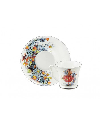 LOMONOSOV IMPERIAL BONE CHINA PORCELAIN ESPRESSO CUP YULIA AUTUMN 145 ml/10.1 fl.oz