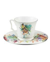 LOMONOSOV IMPERIAL BONE CHINA PORCELAIN ESPRESSO CUP YULIA SUMMER 145 ml/10.1 fl.oz