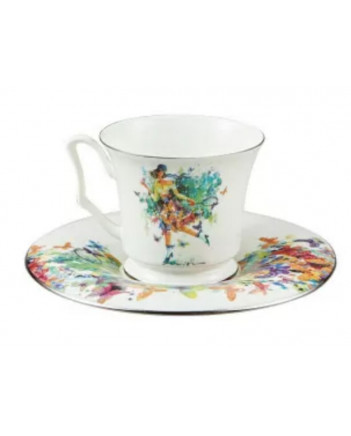 LOMONOSOV IMPERIAL BONE CHINA PORCELAIN ESPRESSO CUP YULIA SUMMER 145 ml/10.1 fl.oz