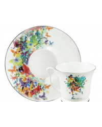 LOMONOSOV IMPERIAL BONE CHINA PORCELAIN ESPRESSO CUP YULIA SUMMER 145 ml/10.1 fl.oz