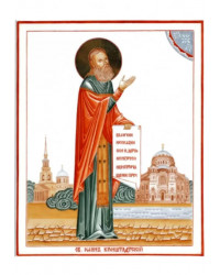 LOMONOSOV IMPERIAL PORCELAIN FLAT ICON SAINT IOANN OF KRONSHTADT 