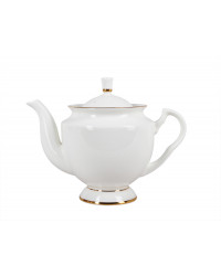 LOMONOSOV IMPERIAL BONE CHINA PORCELAIN TEAPOT GOLDEN EDGE AISEDORA 750 ml 25.4 oz