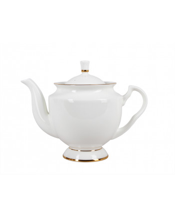 LOMONOSOV IMPERIAL BONE CHINA PORCELAIN TEAPOT GOLDEN EDGE AISEDORA 750 ml 25.4 oz
