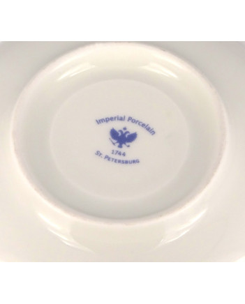 LOMONOSOV IMPERIAL PORCELAIN TEACUP AND SAUCER SPRING ARCHES 230 ML/7.8 OZ